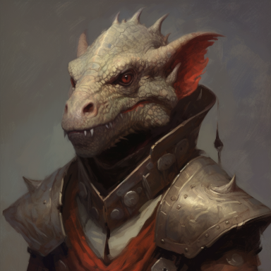 A dark fantasy style portrait of a cleric dragonborn